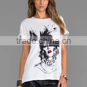 Cotton Blend T-shirts With Face Print thumbnail-1