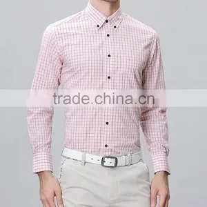 New Design Men Casual Shirts Fancy Plaid Design Wholesale Clothing thumbnail-4