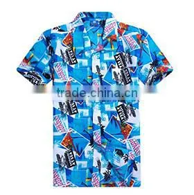 Fashion Custom All Over Print Hawaii Style Slim Man Shirt thumbnail-1