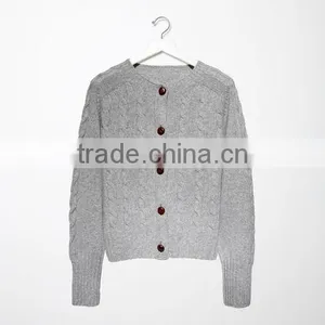 New Design Woolen Knitted Women Sweater Cardigan thumbnail-1