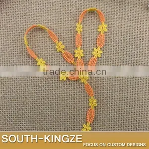 Water Soluble Sewing Guipure Embroidered Flower Scalloped Venice Lace Trim Ribbon Applique Polyester Trimming Fabric thumbnail-2