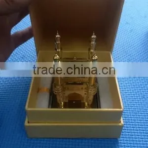 Crystal Hyderabad Charminar Mosque Model & 24k Gold Plated Metal Charminar Model for India Wedding Gift thumbnail-2