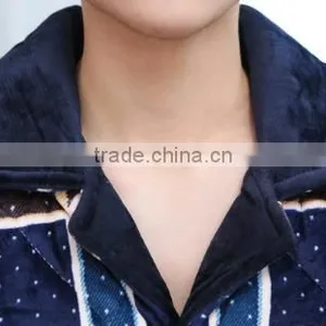 100% Polyester Warm Men Pajamas High Quality With Button thumbnail-4