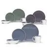 Coupe 2 Tone Matte Glaze 16pc Stoneware Dinnerware Set thumbnail-1