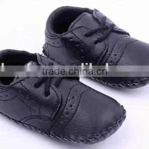 Solid Color Prewalker Girls Boy Leather Shoes thumbnail-2
