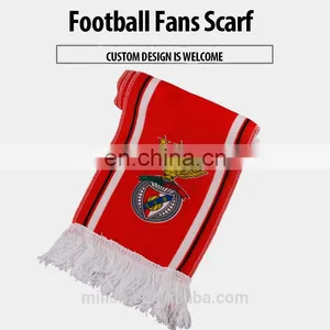 SC-0040 Acrylic Soccer Scarf Custom Print Knitted Jacquard Football Fan Scarf thumbnail-1