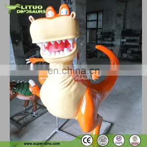 Christmas Decoration Fiberglass Figures Cartoon Dinosaur Statue For Sale thumbnail-1
