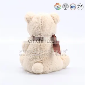 Sedex Audit Factory 25cm Cream Holding Pillow Gift Plush Teddy Bear Toy thumbnail-3