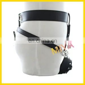 Faux Leather Chastity Belt With Vibrating Dildo & Butt Plug, Vibrating Panties thumbnail-2