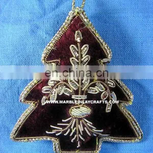 Zari Embroidery Christmas Hanging Ornament Tree Decoration thumbnail-1