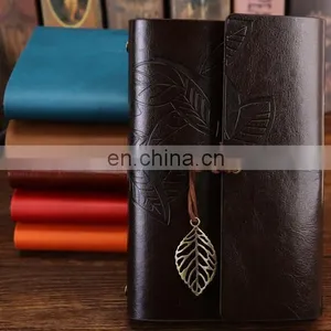 Vintage PU Leather Cover Loose Leaf Blank Journal Notebook Journal Diary Travel String thumbnail-2