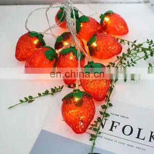 10 LED Fruit Strawberry Design Soft PVC Wire String Light thumbnail-1