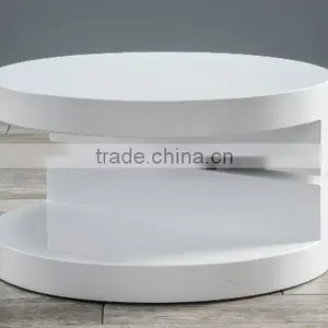 Three Layers Square Rotating MDF Board Coffee Table thumbnail-6
