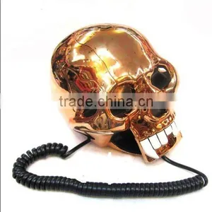Electronivplating Skull Telephone ,Popular Halloween Telephone thumbnail-1