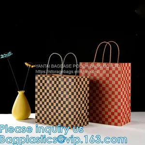 SQUARE BOTTOM, Custom Logo Kraft Paper Bag, White Kraft Paper Shopping Bag, Luxury Printed Packaging Paper Gift Bag thumbnail-2