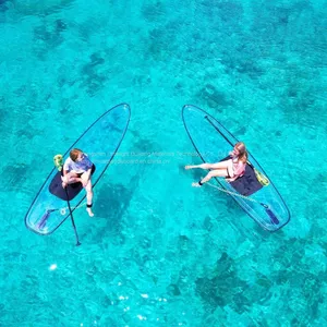 Crystal Paddle Board, Clear Paddle Board, Transparent Paddle Board, Glass Paddle Board, See Through Paddle Board, Clear Bottom SUP, Clear Window SUP Board, Clear SUP, Transparent SUP Board thumbnail-1