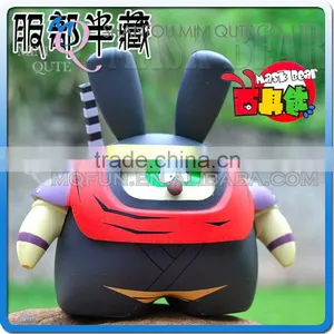 Mini Qute Mask Bear 10cm Boy Gift Plastic Reloading Samurai Shodown Hattori Hanzo Action Figure Game Cartoon Toy Car Decoration thumbnail-1