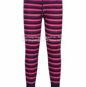 Kids Yarn Dyed Stripe Merino Thermal Underwear Merino Thermal Baselayer for Children thumbnail-2