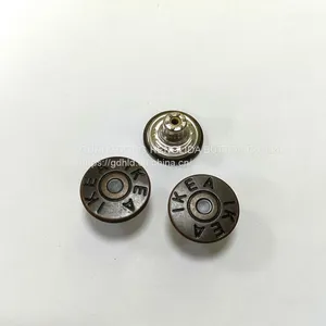 2023 Customized Wholesale Plating Brass Cowboy Button Jeans Buttons for Jeans Clothing thumbnail-4