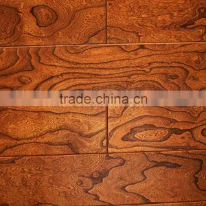 Elm Smooth Surface Engineered Solid Wood Flooring High-gloss thumbnail-1
