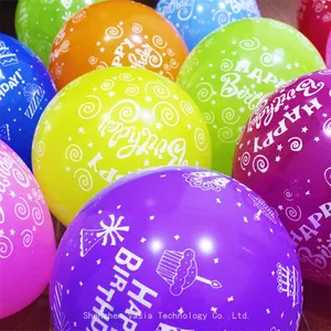 Bulk Age-Number Printed Balloons - 16th/50th Birthday Latex Balloons, Decorator-Ready Balloons thumbnail-3