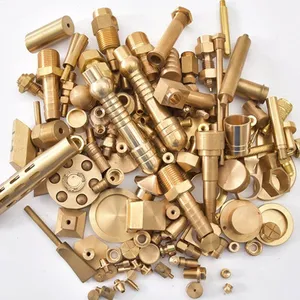 CNC Machining of Copper Parts, Copper Tube External Thread Clamp Connectors, Copper Quick Connectors, and Copper Shaped Parts thumbnail-1