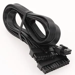 10Pin+18Pin to 24Pin Modular Power Cable Black Flat Ribbon for EVGA Power Supply thumbnail-5