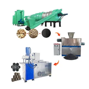Charcoal Making Machine Manufacturer Hookah Shisha Briquette Making Machine Charcoal Carbonization Pressing Production Line EPC thumbnail-1