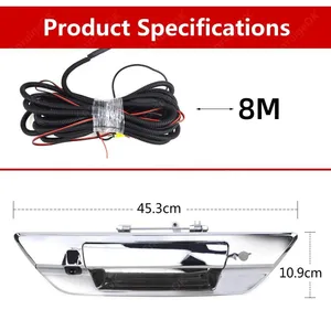 EnruigeOK For Toyota Hilux Revo 2015-2021 Chrome Tailgate Handle Rear View Backup Camera thumbnail-4