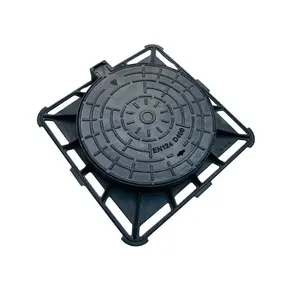 Customized Size Duty Ductile Iron Manhole Cover En124 C250 D400 Jingdong Brand Black Round Professional Manufacturer in China thumbnail-4