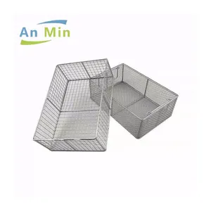 Heavy-duty Stainless Steel Wire Mesh Cleaning Basket, Handle-equipped Ultrasonic Cleaning and Disinfection Tray, Suitable for Hardware Parts thumbnail-5
