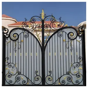 20FT Australia Driveway Gates Wrought Iron Gates Aluminum Gate Design thumbnail-1