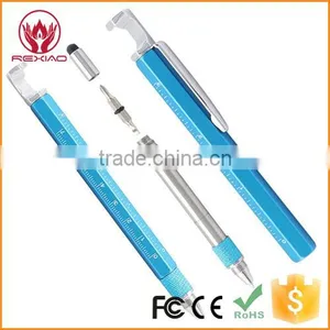 8 in 1 Multifunction Tool Pen With Ruler, Bottle Opener, Phone Stand, Ballpoint Pen, Stylus and 2 Screw Driver thumbnail-1