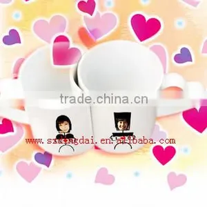 Ceramic Sun and Moon White Couple Ceramic Sun and Moon Mug Sublimation Mug Heart Handle Sun & Moon11OZ Sublimation Mug thumbnail-2