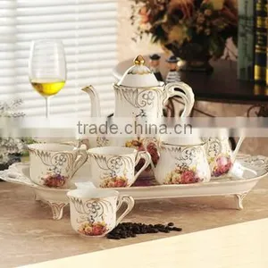 Antique Royal Porcelain Tea Cup Set For 6 Person thumbnail-1
