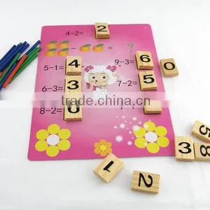 Wooden Preschool Arithmetic Puzzle Toys,wooden Number Puzzle for Kids thumbnail-2