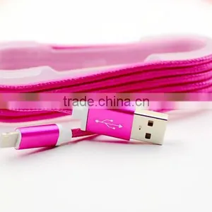 Nylon Braided USB Charging Data Cable Data Syne Cable for Iphone thumbnail-2