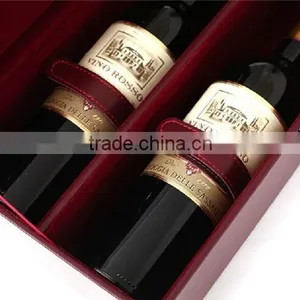 Exquisite Design Top Quality Leather Wine Carry Case thumbnail-5
