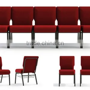 Metal Frame Chairs Church Auditorium Chairs for Sale thumbnail-2