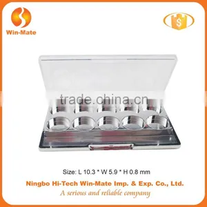 WMC-MY2047B 2015 Fashion Empty Plastic Makeup Eyeshadow Case for Women Best Quality Rectangle Plastic Eyeshadow Box thumbnail-1