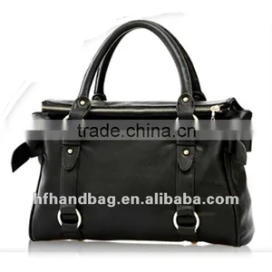 Classic Black Fashion Trend Featured Major Suit Shoulder Leather Handbag thumbnail-1