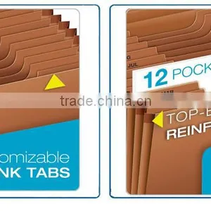 Manufacturing Decorative 19 Pockets Kraft Paper Expanding File Folders thumbnail-4