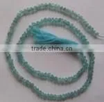 Aquamarine Rhondelle Plain Gem Beads. thumbnail-1