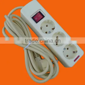 European Style 3 Way Extension Power Socket With Earth With Switch (E5003ES) thumbnail-1