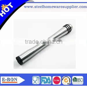 Hot Sale Stainless Steel Cocktail Muddler With Black Plastic Head Barware Supplier's Choice thumbnail-3