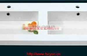 Artificial Stone Bathroom Ceramic Hand Wash Pedestal Basin thumbnail-1