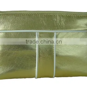 China Online Factory Wholesale New Product Handle Women Golden Clutch Purse thumbnail-1