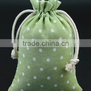 Promotion Hemp Dots Printed Jute Drawstring Bag With Low Price Supplier's Choice thumbnail-2