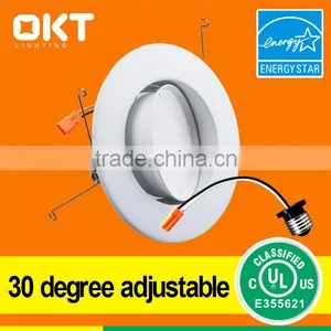 Energy Star LED Adjustable Recessed Fixture 6" Retrofit Kit 10W, 900Lumen,3000K thumbnail-1