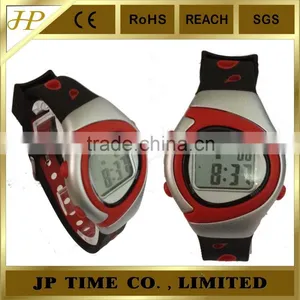 Analog Digital Wrist Watch pu Silicone Multi-function Digital Watch Red w Digital Watch thumbnail-1